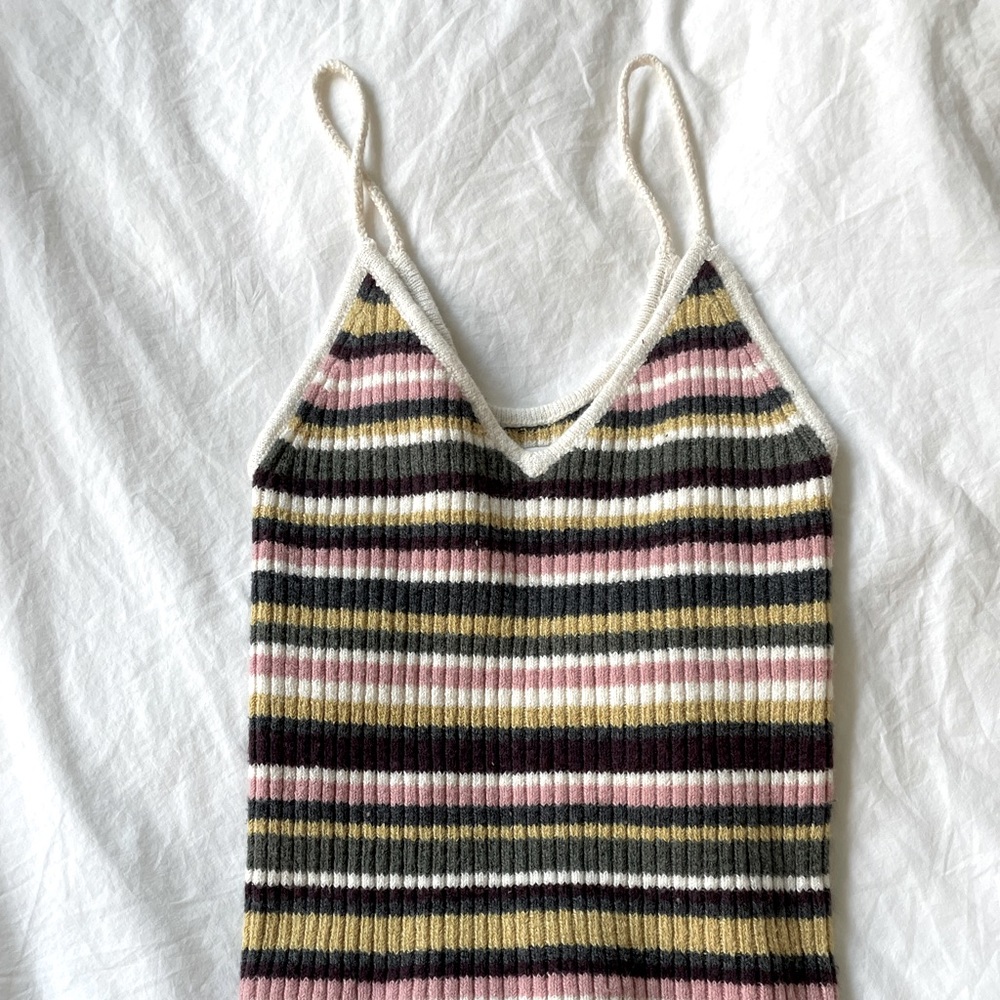 American Eagle Outfitters ribbed stripe tank | size S
